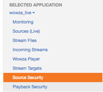 Configuring source security